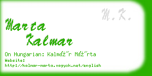 marta kalmar business card